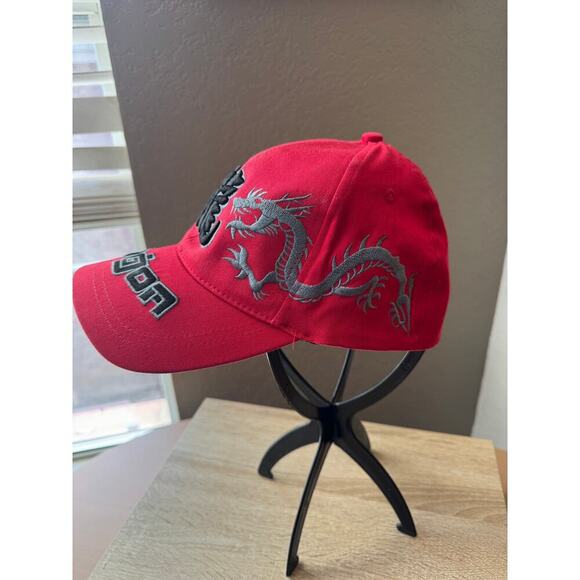 Red Dragon Embroidered Ballcap - Picture 2 of 7